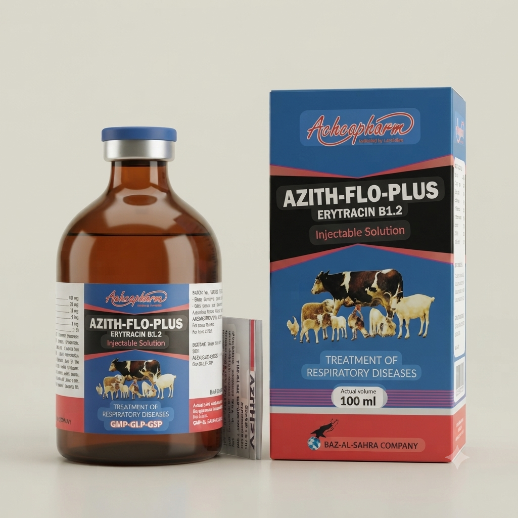 محلول تزریقی آزیث-فلو-پلاس (AZITH-FLO-PLUS) - درمان تخصصی بیماری‌های تنفسی دام