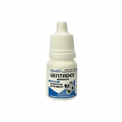 قطره چشمی حیوانات جنتادکس (Gentadex) – آنتی‌بیوتیک و ضدالتهاب چشمی ۱۰ میلی‌لیتر