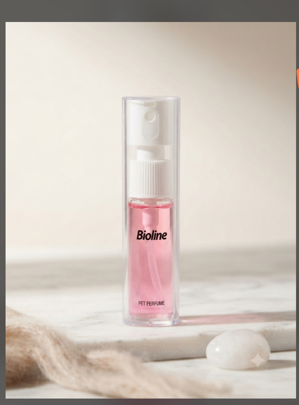 عطر آنتی باکتریال اورجینال برند بایولاین مخصوص سگ و گربه با رایحه عشق صورتی 10 میلی لیتر