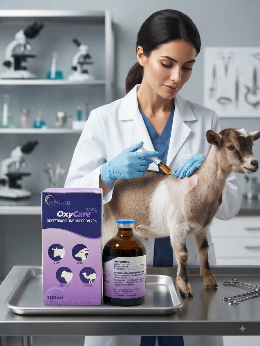 خرید اکسی‌تتراسایکلین ۲۰٪ (OxyCare) – آنتی‌بیوتیک تزریق‌ی فوق‌قوی مخصوص دام