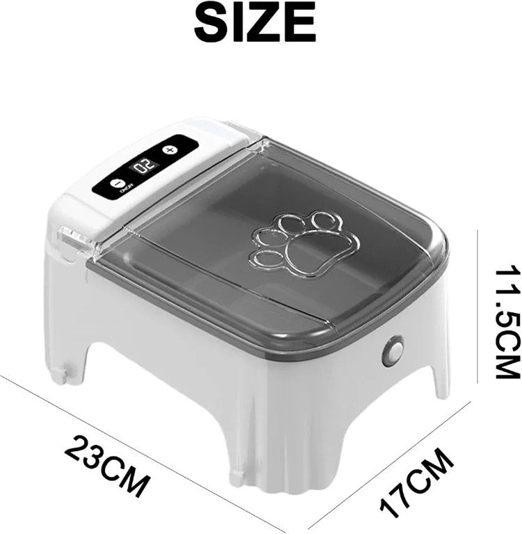 Automatic Cat Feeder - Pet Feeder, Food Dispenser Pets with Timed Switch, Wet Food Pet Dispenser, Suitable for Cats and Dogs, Automatic Feeder with Infrared Induction (Grey)