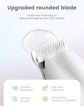 ماشین اصلاح پنجه سگ و گربه PAPMINI با نمایشگر LED، کمصدا 35dB، تیغه سرامیکی 20 میلیمتری و شارژ Type-C