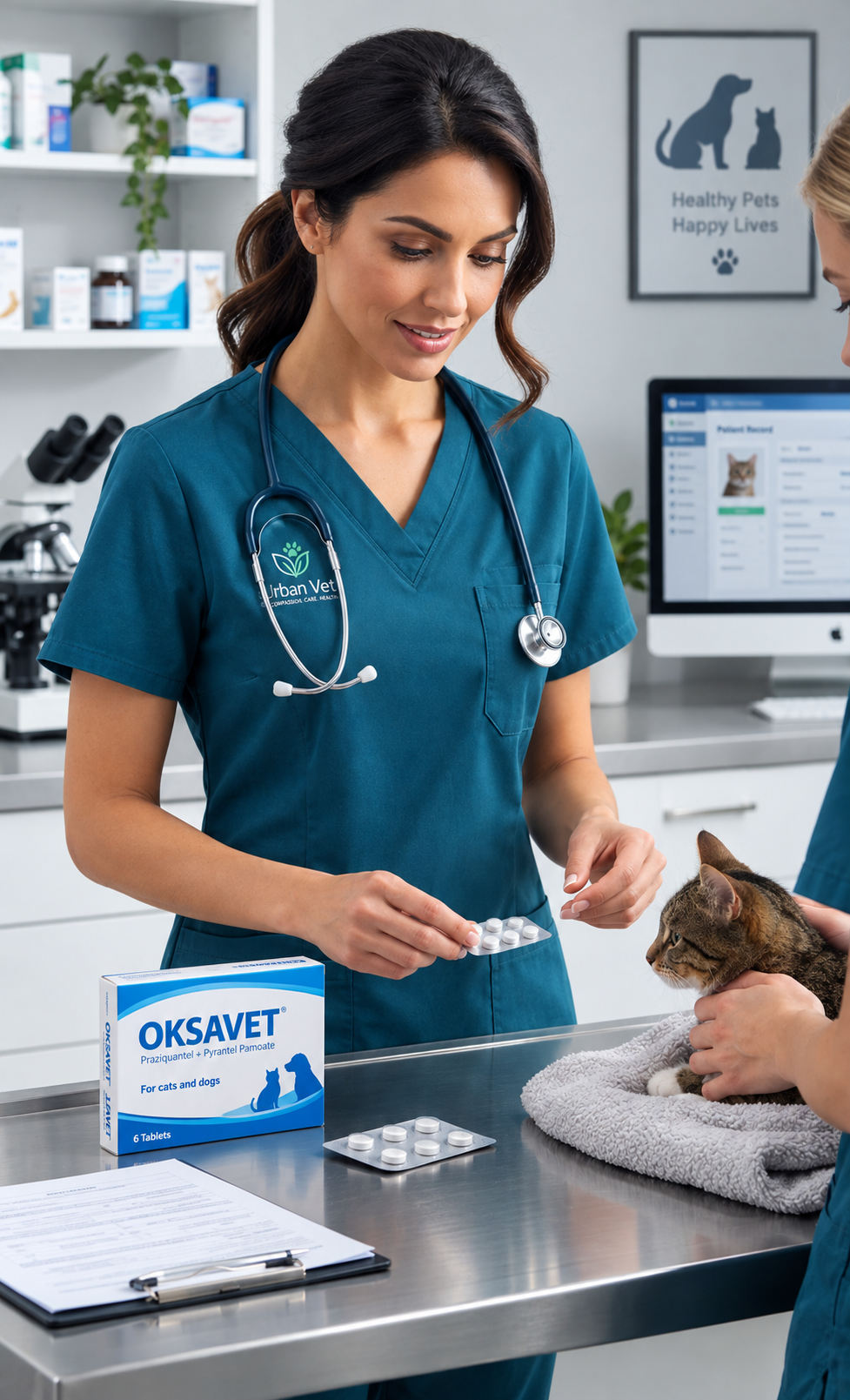 قرص ضد انگل دامپزشکی OKSAVET (اوکسوت) - Vilsan Pharmaceuticals یک ورق ۱۰ عددی